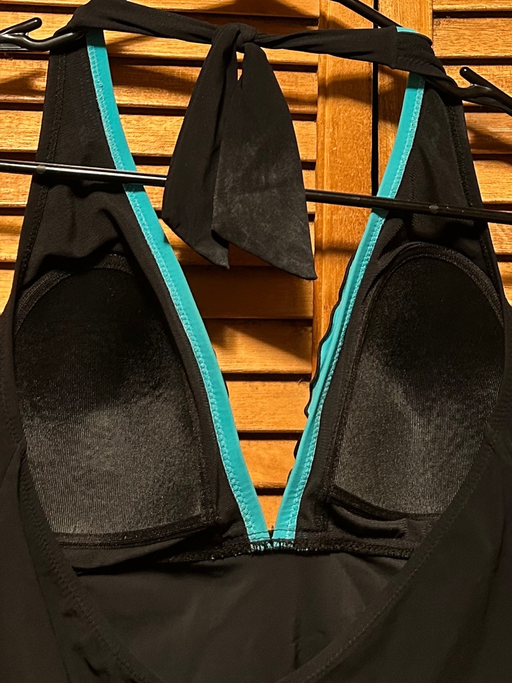 Profile by Gottex Bachata Black & Turquoise Tankini Halter Top 2pc Swimsuit - Picture 15 of 16
